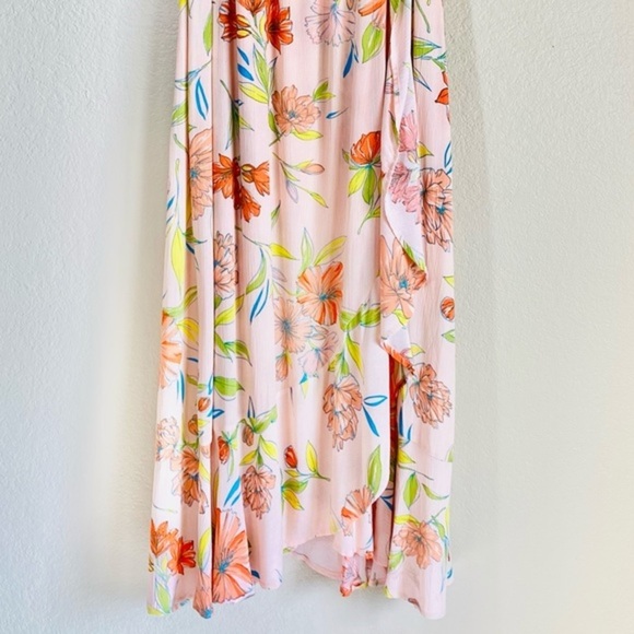 Smocked Maxi Dress Off The Shoulder Floral Pattern Print Boho - Picture 9 of 11